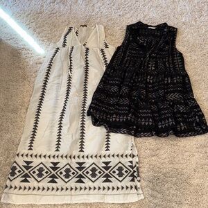 Bundle Women’s Black Aztec Print Sleeveless Dresses size M